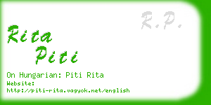 rita piti business card